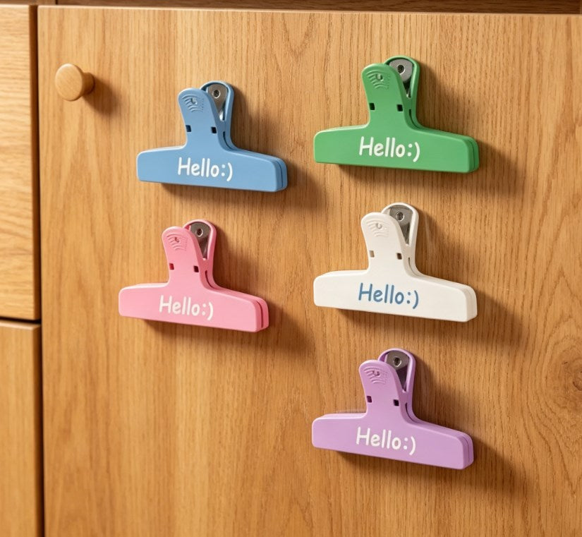 Magnetic Stationery & Paper Clips for Office: 3Pcs Heavy-Duty Document Organizer & Bill Holder Clips with Built-in Magnet for Whiteboards