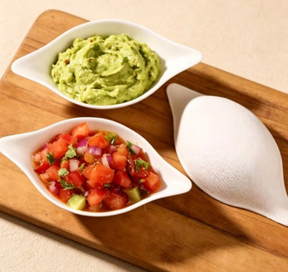 Eco-Friendly Disposable Sugarcane Mini Bowls – Biodegradable Lemon-Shaped Dipping Saucers for Parties, Appetizers & Tastings