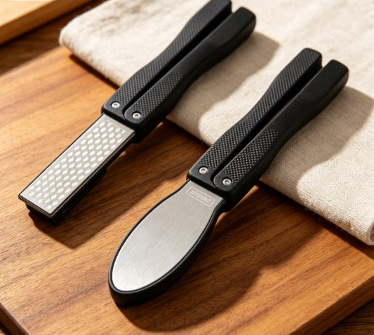 Folding Diamond Knife Sharpener | Dual Grit Honeycomb Whetstone | Portable Pocket Sharpening Tool for Gardening & Hunting