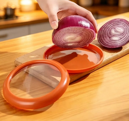 Zero-Waste Half-Cut Fruit Saver – Flexible Food Grade Seal Container for Freshness Preservation & Kitchen Organization